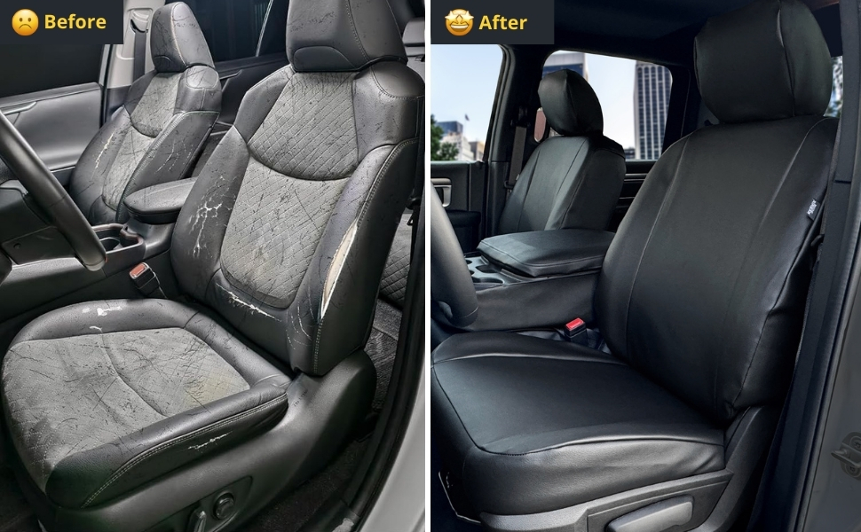 Vinyl seat covers before and after Vinyl seat covers before and after