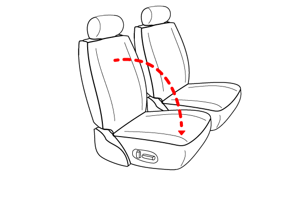 1st- (LB-FOLD) (h=2) Buckets w/ Passenger-Fold Backrest & Adjustable Headrests