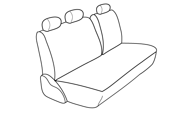 2nd- (6/4) (h=3) 60/40 Back w/ Solid cushion &  Adjustable Headrests