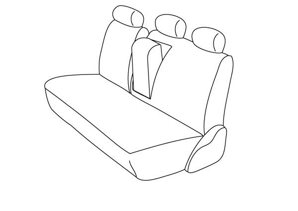 2nd- (X6/4) (h=3) 60/40 Split Back & Solid Cushion w/ Solid Arm & Adjustable Headrests