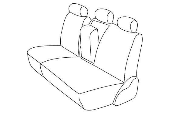 2nd- (X6/4-7p-New) (h=3) 60/40 Split Bench w/ Armrest & Adjustable Headrests (7 Pasenger New Body Style)