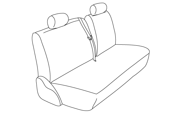 2nd- (6/4) (h=2) 60/40 Backrest w/ Solid Cushion & Adjustable Headrests