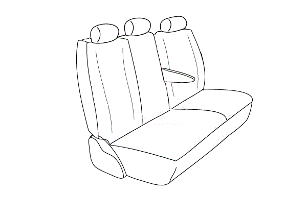 1st- (X6/4) (h=3) 60/40 Split Bench w/ Driver Inner Arm (No Passenger Solid Arm) 